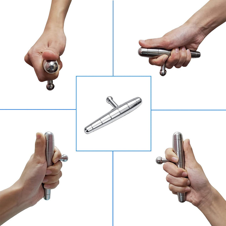 Premium Stainless Steel Manual Deep Tissue Massage Tool - Versatile Trigger Point T-Bar for Full Body Relaxation and Muscle