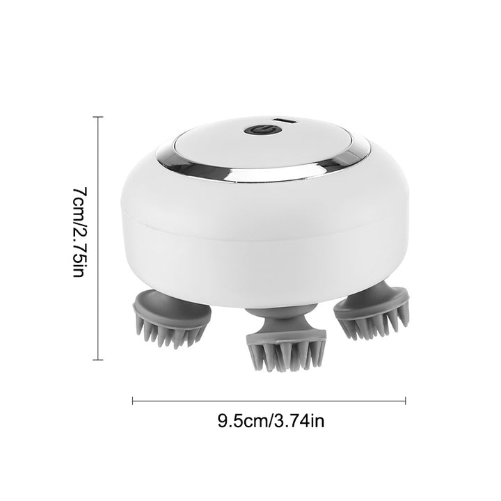 Premium Rechargeable Electric Scalp Massager for Hair Growth, Stress Relief & Headache Relief – Waterproof Handheld Massager