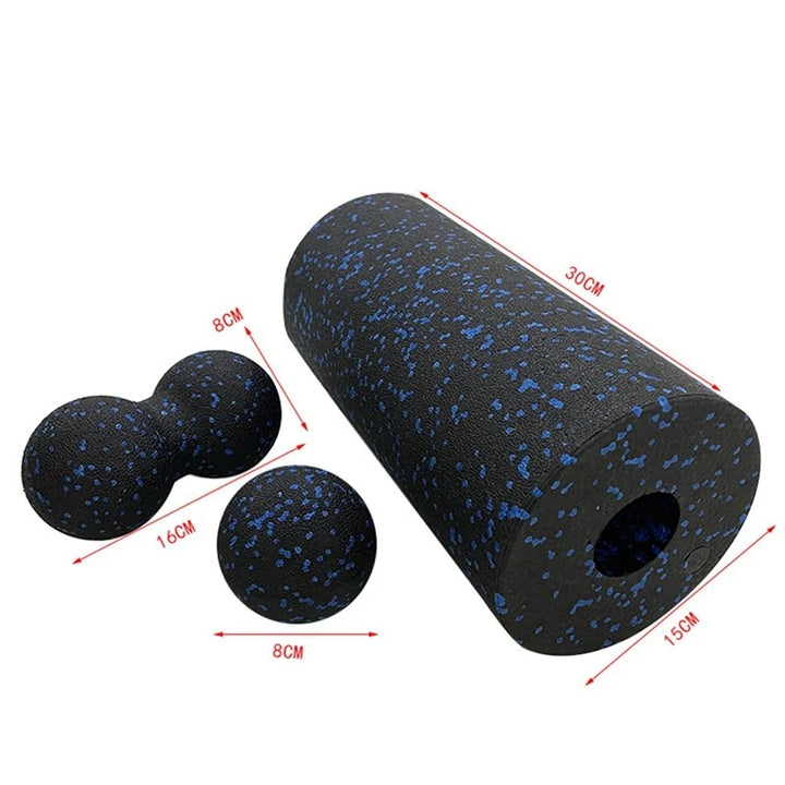 Premium Foam Roller Set for Muscle Recovery, Yoga, and Fascia Release, High-Density EPP Back Roller Massage Balls for Men & Women, 3/5 PCS Fitness Equipment for Flexibility and Pain Relief - StrengthXPhysiotherapy