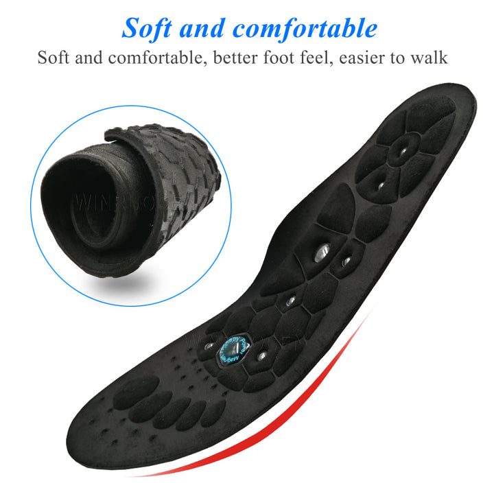 Premium Magnetic Therapy Insoles for Weight Loss and Arch Support - Comfortable Acupressure Shoe Pads for Men & Women, 