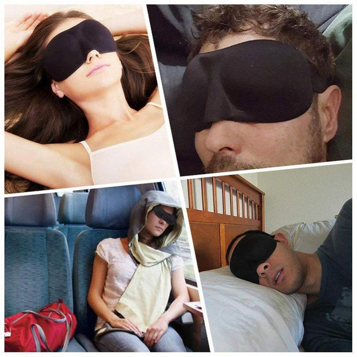 Premium 3D Sleep Mask – Soft Memory Foam Eye Mask for Sleep, Travel, and Migraine Relief – Blockout Light, Comfortable and 