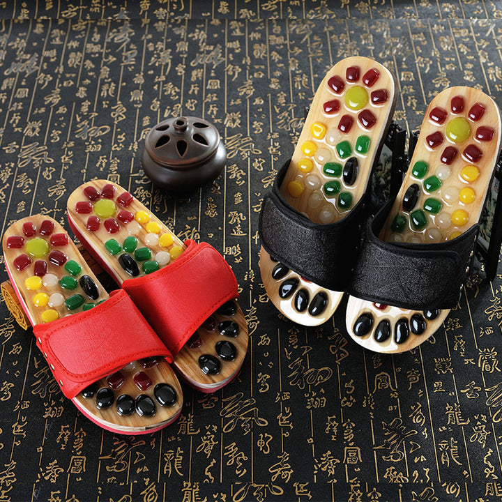 Premium Reflexology Foot Massager Sandals - Adjustable Acupressure Slippers for Stress Relief and Comfort - Non-Slip EVA
