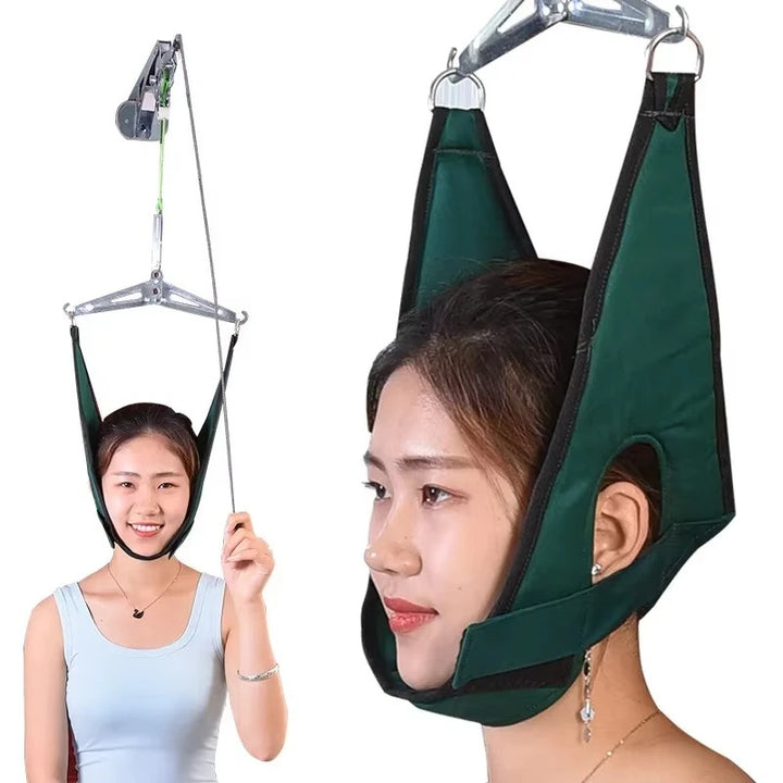 High-Quality Cervical Neck Traction Device for Home Use, Over-Door Neck Stretcher Hammock, Pain Relief & Spine Correction Brace for Physical Therapy - StrengthXPhysiotherapy