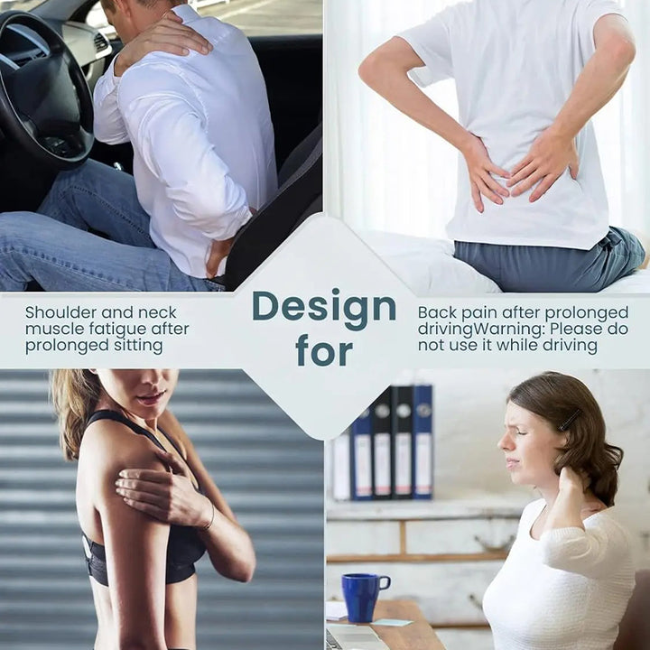 Luxury Shiatsu Neck, Back & Shoulder Massager with Heat, 4D Deep Kneading for Full Body Muscle Relief, Electric Massage Pillow for Legs & Tissue Stress - StrengthXPhysiotherapy