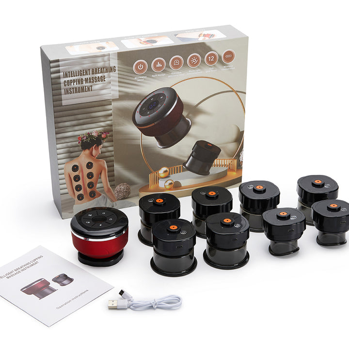 Premium 8-Cup Electric Cupping Massager – Gua Sha, Vacuum Suction, EMS, Anti-Cellulite Therapy
