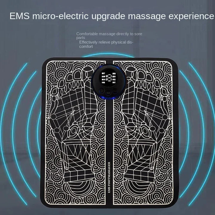 Premium Electric EMS Foot Massager Pad with Remote Control - Acupoint Stimulation, Pain Relief, Muscle Relaxation, 8 Modes,
