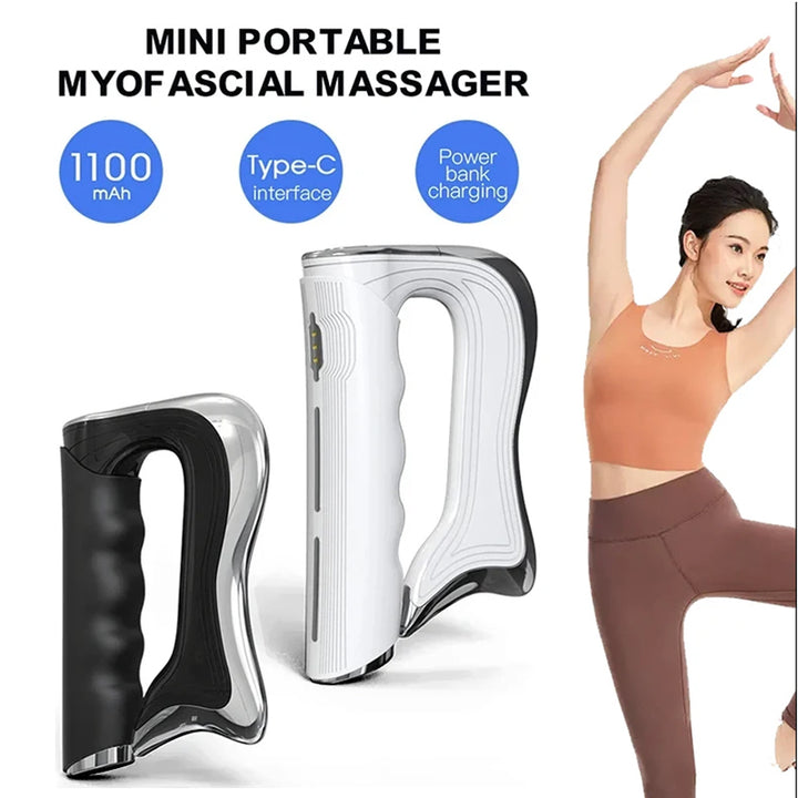 Premium Electric Fascia Massager with NMES Muscle Stimulation, Gua Sha Scraping Tool for Lymphatic Drainage & Pain Relief, 