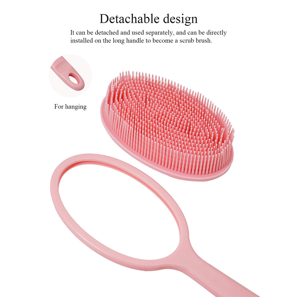 Premium Exfoliating Bath Brush with Soft Handle – Back Scrubbing & Skin Massager, Shower Sponge for Deep Clean, Gentle  