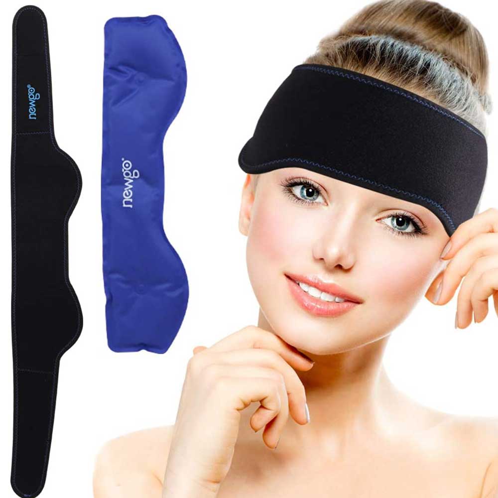 Premium Migraine Ice Head Wrap for Headache and Tension Relief – Gel Ice Pack Headband with Hot and Cold Therapy, Adjustable 
