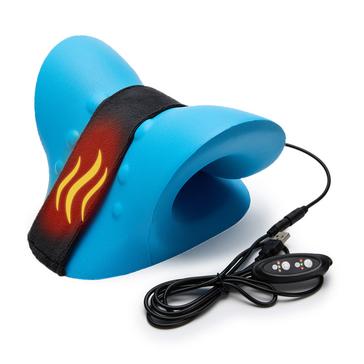 Premium Electric EMS Neck Massager with Heated Neck Stretcher, Vibration and Infrared Airbag Cervical Spine Support for 