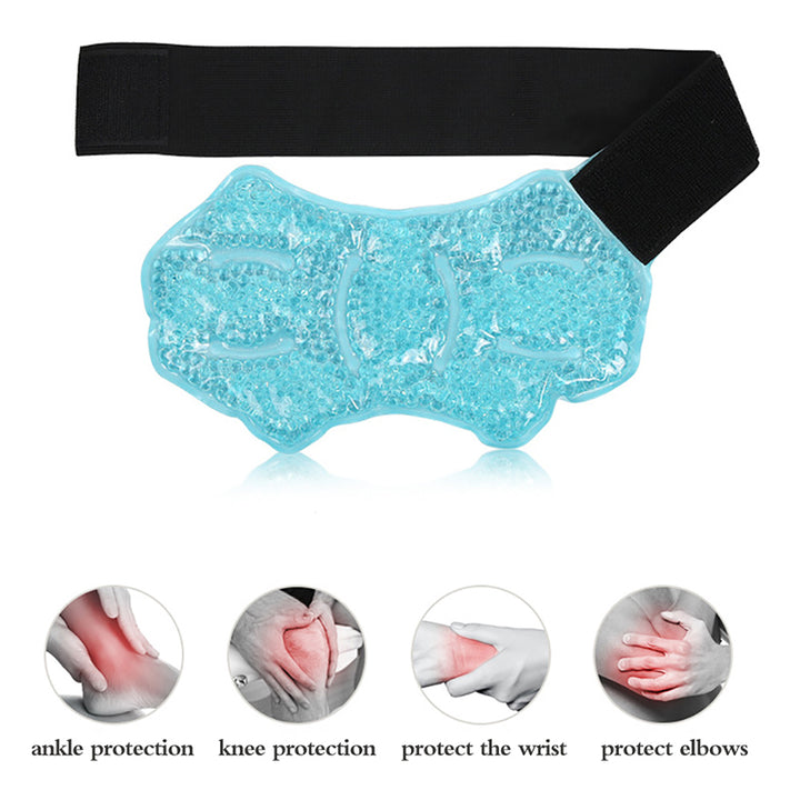 Premium Reusable Ankle Ice Heat Pack for Pain Relief, Hot Cold Compress Gel Wrap for Foot, Knee, Elbow, and Wrist Therapy, 