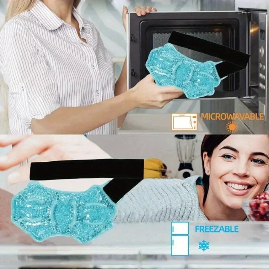 Premium Reusable Ankle Ice Heat Pack for Pain Relief, Hot Cold Compress Gel Wrap for Foot, Knee, Elbow, and Wrist Therapy, 