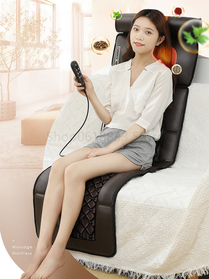 Premium Full Body Electric Massage Mattress with Heating & Vibration – Pain & Stress Relief for Neck, Back, Foot, and Bod