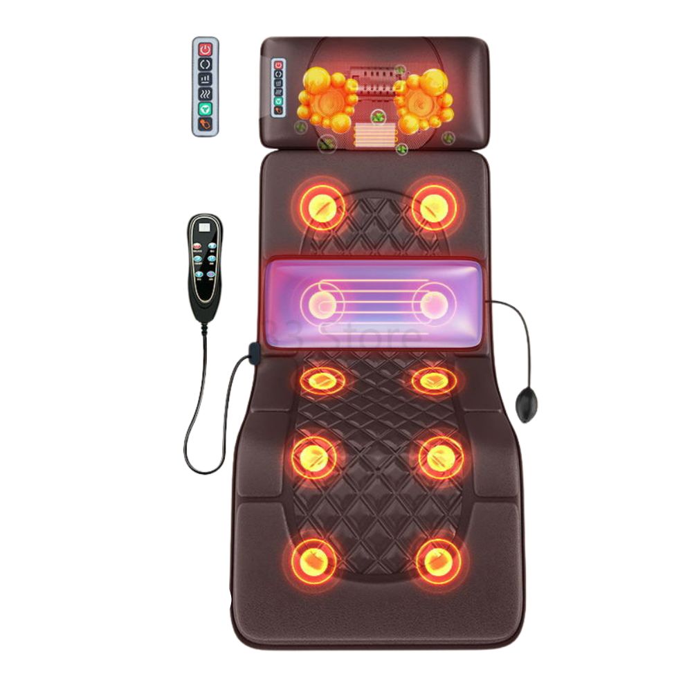Premium Full Body Electric Massage Mattress with Heating & Vibration – Pain & Stress Relief for Neck, Back, Foot, and Bod