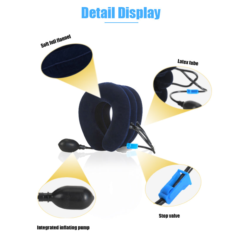 High-Quality Inflatable Neck Collar Pillow for Cervical Traction & Posture Correction, Orthopedic Pain Relief for Neck,