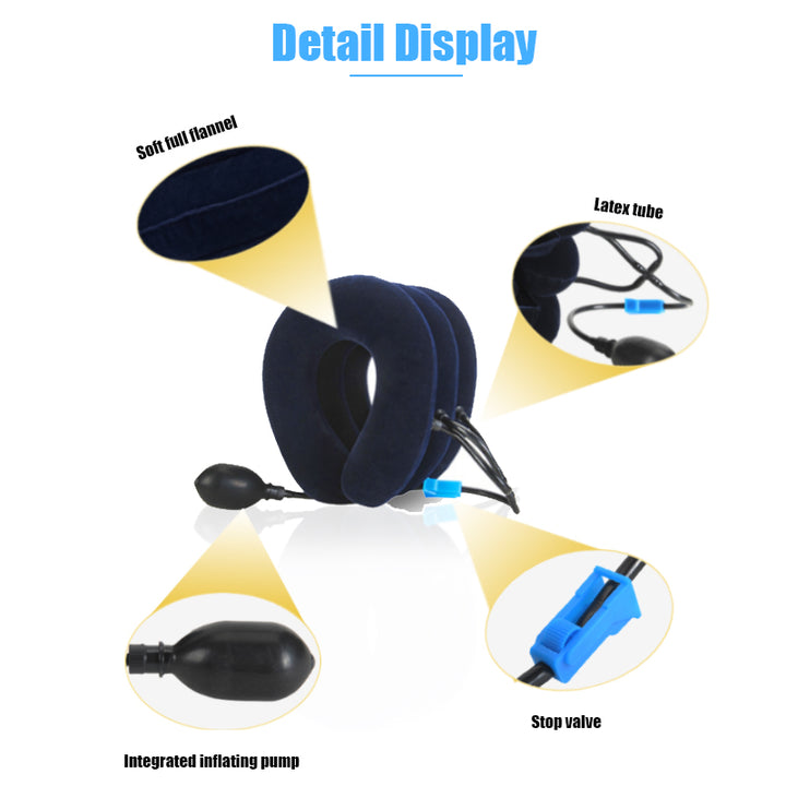 High-Quality Inflatable Neck Collar Pillow for Cervical Traction & Posture Correction, Orthopedic Pain Relief for Neck,