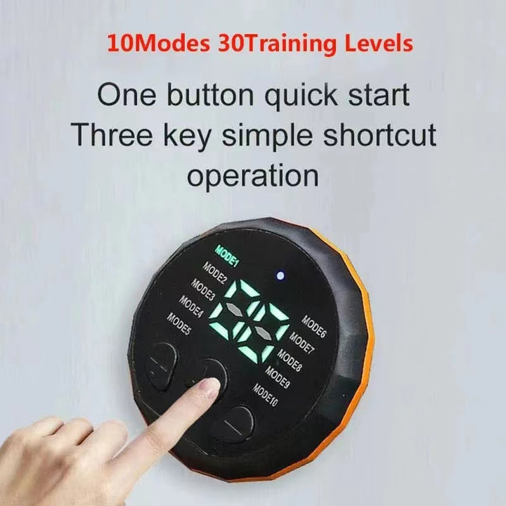 Premium ABS Muscle Stimulator EMS Abdominal Trainer – USB Rechargeable Vibration Fitness Belt for Home Gym, 10 Modes, 30 