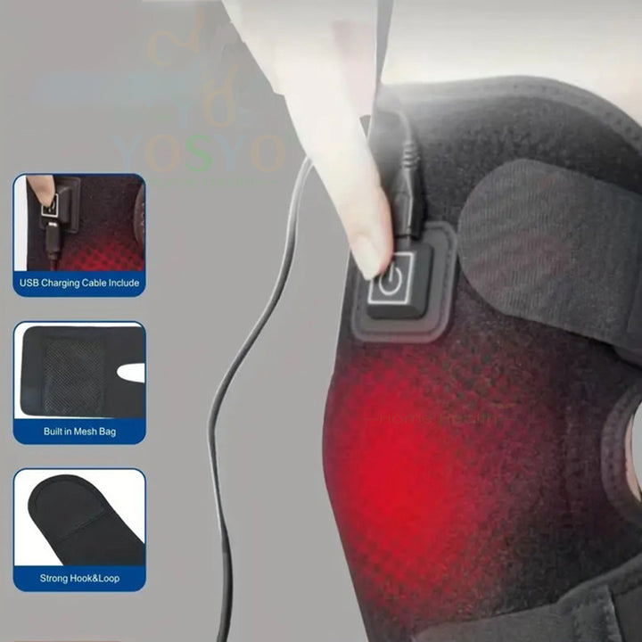 Premium Electric Heating Knee Protection – Adjustable Knee Joint Care Tool with 3 Temperature Levels and One-Click Control 