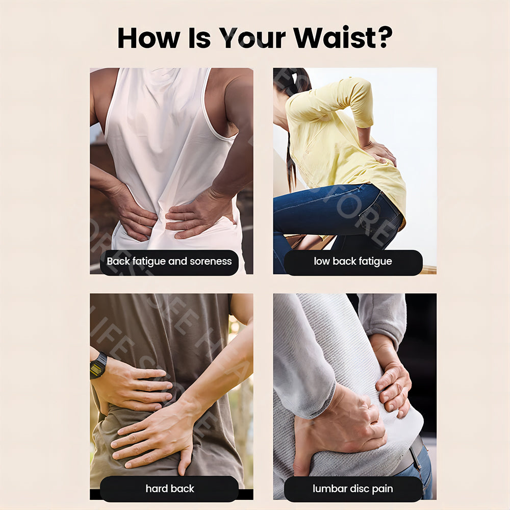 Premium Electric Lumbar Traction Device for Lower Back Pain Relief – Vibration & Thermal Therapy, Ergonomic Design,