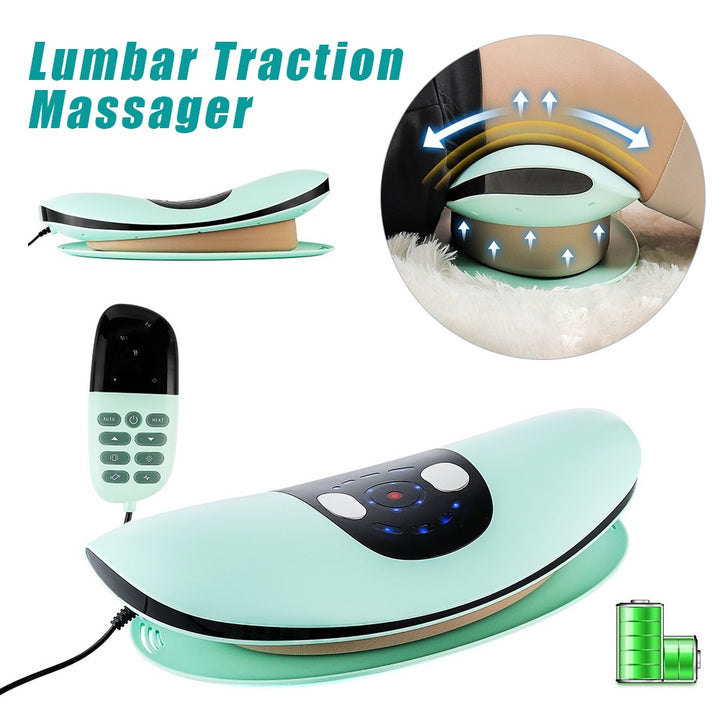 Premium Electric Lumbar Traction Device for Lower Back Pain Relief – Vibration & Thermal Therapy, Ergonomic Design,