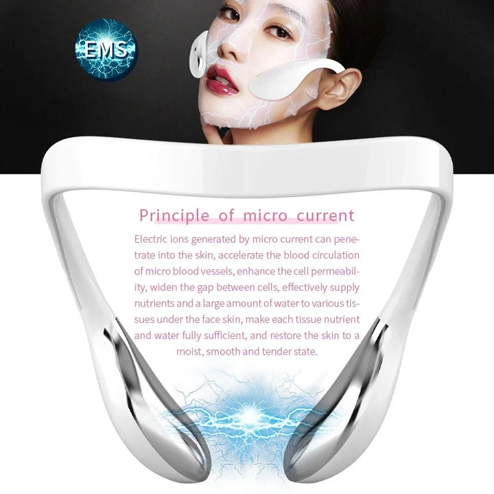 Premium EMS V-Face Massager - Face Lifting Machine for Chin Lift, Facial Slimming & Skin Tightening with Anti-Wrinkle