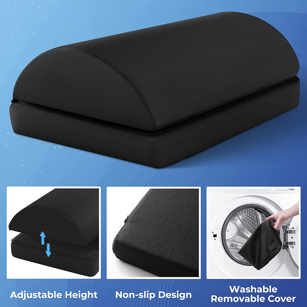 Premium Ergonomic Foot Rest for Under Desk, Office Foot Stool for Comfort and Support, Anti-Slip Footrest Pillow for Work, 