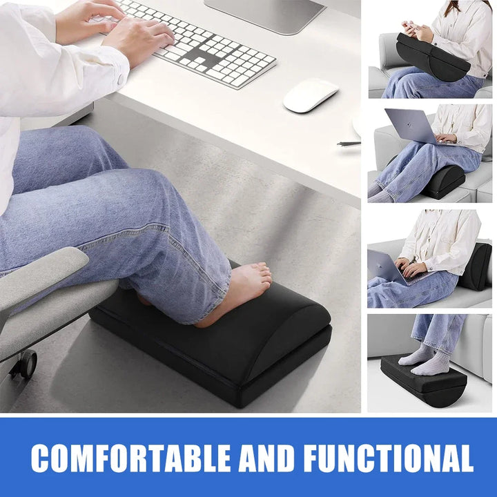 Premium Ergonomic Foot Rest for Under Desk, Office Foot Stool for Comfort and Support, Anti-Slip Footrest Pillow for Work, 