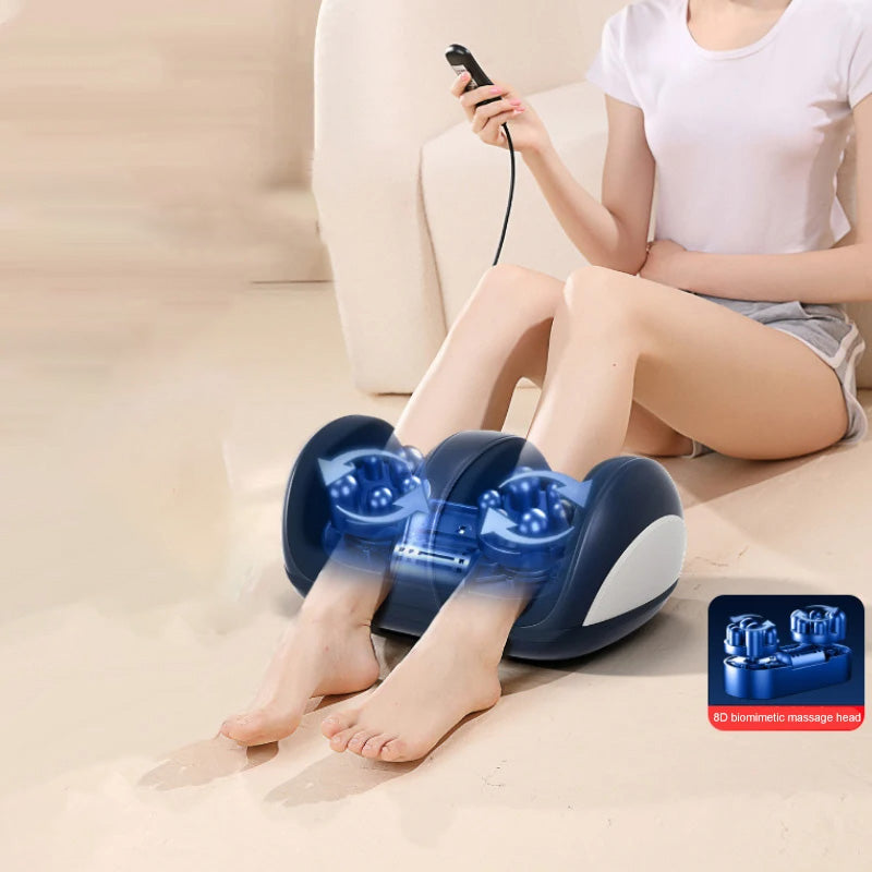 Premium Electric Foot Leg Massager | Deep Tissue Shiatsu Kneading | Heated Roller for Calf Relief | Stress Relief Foot Care 
