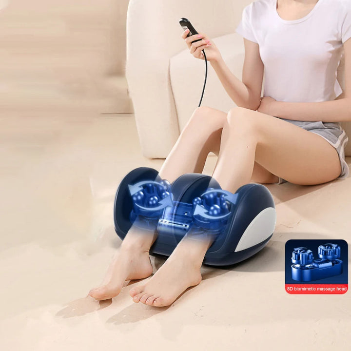 Premium Electric Foot Leg Massager | Deep Tissue Shiatsu Kneading | Heated Roller for Calf Relief | Stress Relief Foot Care 