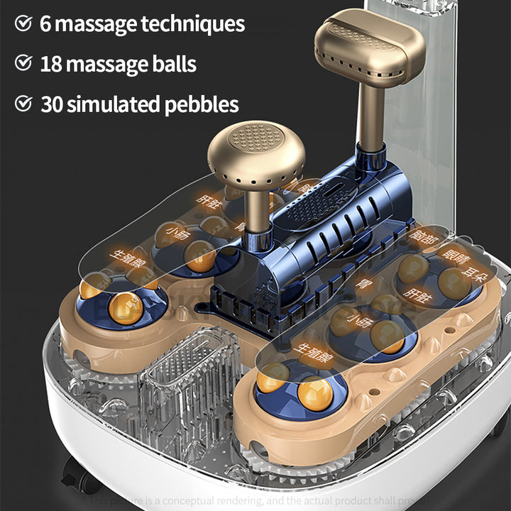 Luxury Foot Spa Bath Massager with Heat & Bubbles, Digital Temperature Control, Motorized Rollers, Adjustable Time Pedicure 