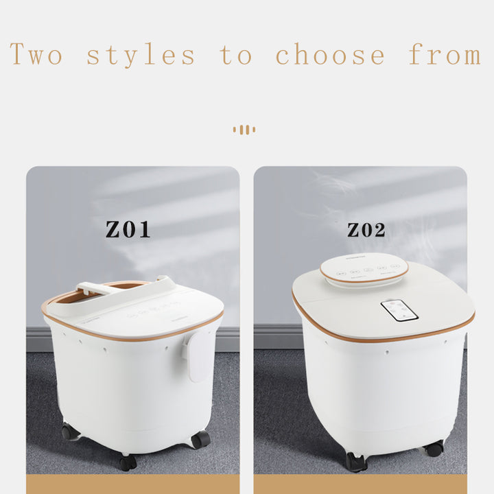 Luxury Foot Spa Bath Massager with Heat & Bubbles, Digital Temperature Control, Motorized Rollers, Adjustable Time Pedicure 