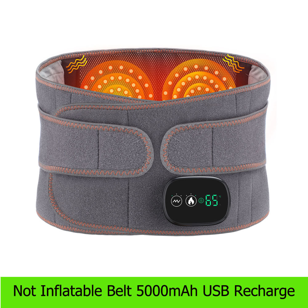 Premium Inflatable Back Support Belt with Heating & Vibration Massage – Pain Relief, Lumbar Traction, Red Light Therapy,