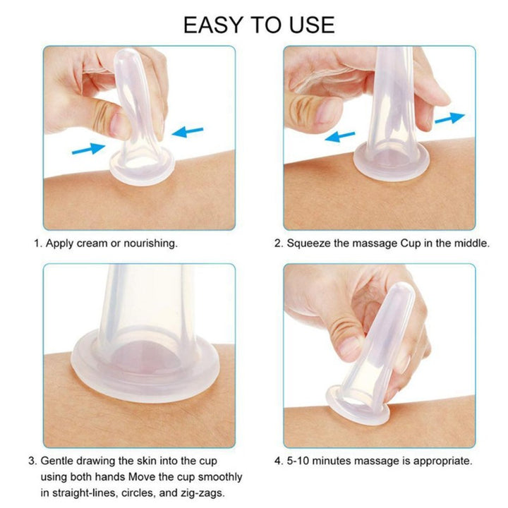 High Quality Silicone Cupping Set for Face – Health Care Facial Lifting Massage Cups, Mini Eye Vacuum Cans, Safe and Durable,