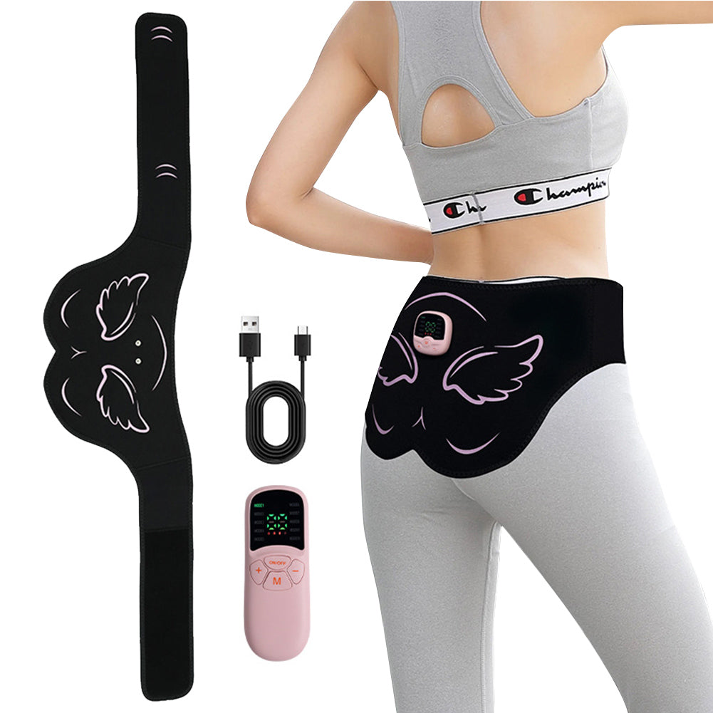 Premium EMS Hip Trainer with Remote Control | 10 Modes & 30 Intensity Levels for Buttocks Toning and Muscle Stimulation | USB