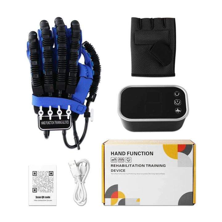 Premium Heated Rehabilitation Robot Gloves for Stroke Recovery - Intelligent Finger Trainer with Voice Announcements, Adjustable Intensity, and Hand Heating for Hemiplegia Therapy - StrengthXPhysiotherapy