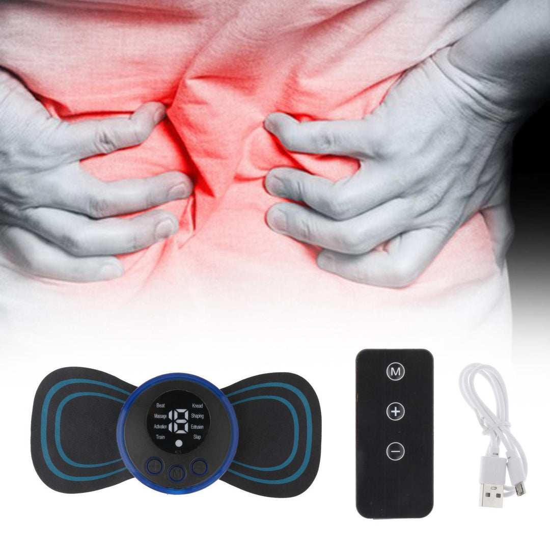 Premium Electric EMS Foot Massager - Rechargeable Pulse Muscle Stimulator with Remote Control, 8 Modes, 19 Intensity Levels