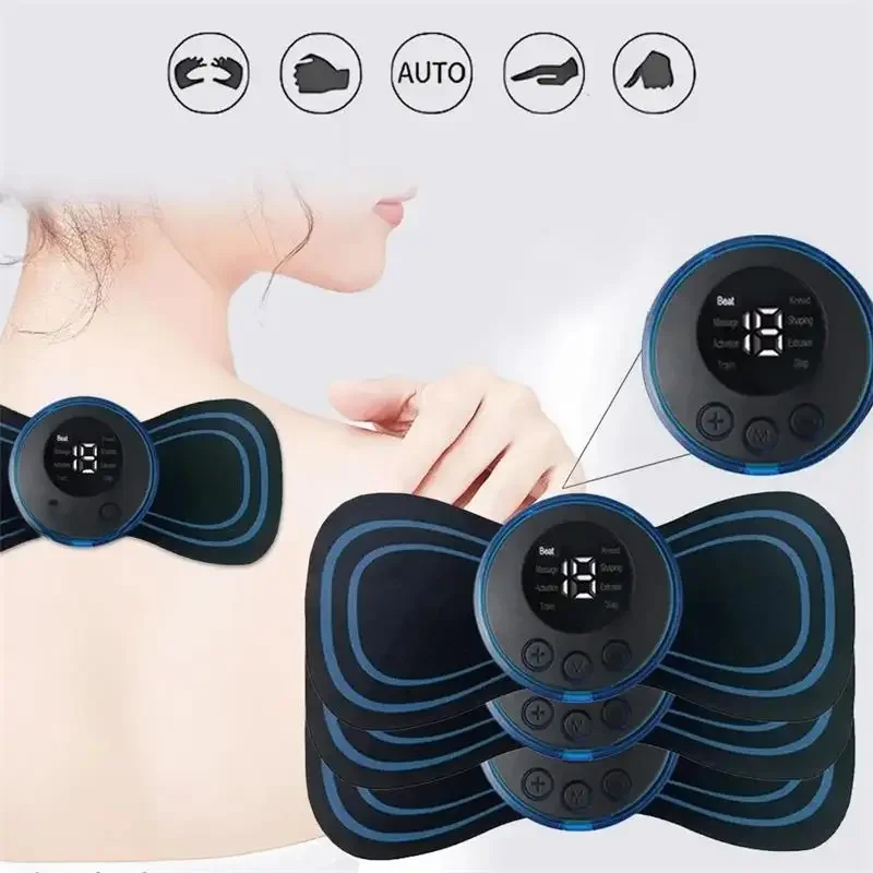 Premium Electric EMS Foot Massager - Rechargeable Pulse Muscle Stimulator with Remote Control, 8 Modes, 19 Intensity Levels