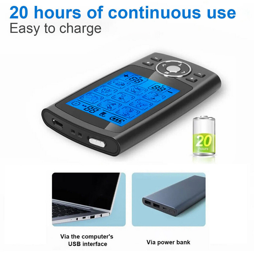 Premium Adjustable Electric Muscle Massager - Slimming Machine with 24 Modes, Rechargeable Design, and Intensity Control for 