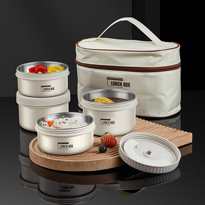 Premium Insulated Lunch Box Set – Portable Stackable Bento Box, Stainless Steel, Thermal Insulation, Keeps Food Warm or Cold,