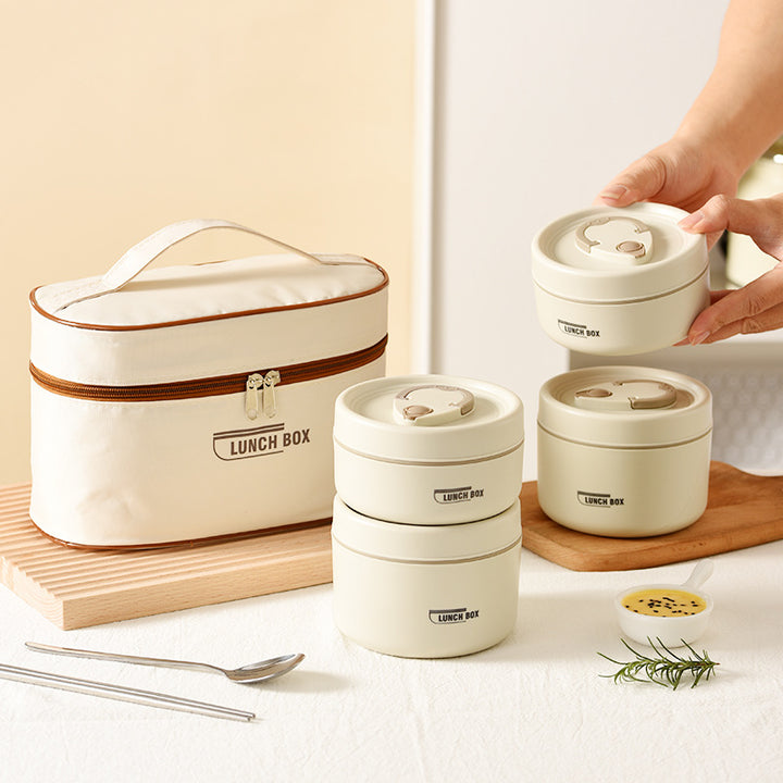 Premium Insulated 304 Stainless Steel Lunch Box – Multi-Layer Design, Microwave Safe, Durable, Leak-Proof, Perfect for On-the