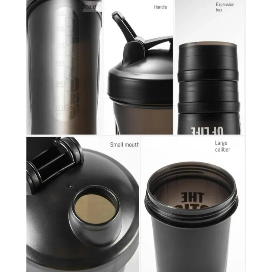 Premium Sports Shaker Cup – Large Capacity Leak-Proof Fitness Water Bottle – Portable, Thickened, Graduated Design for Gym, 