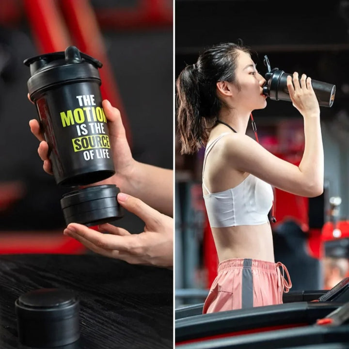 Premium Sports Shaker Cup – Large Capacity Leak-Proof Fitness Water Bottle – Portable, Thickened, Graduated Design for Gym, 