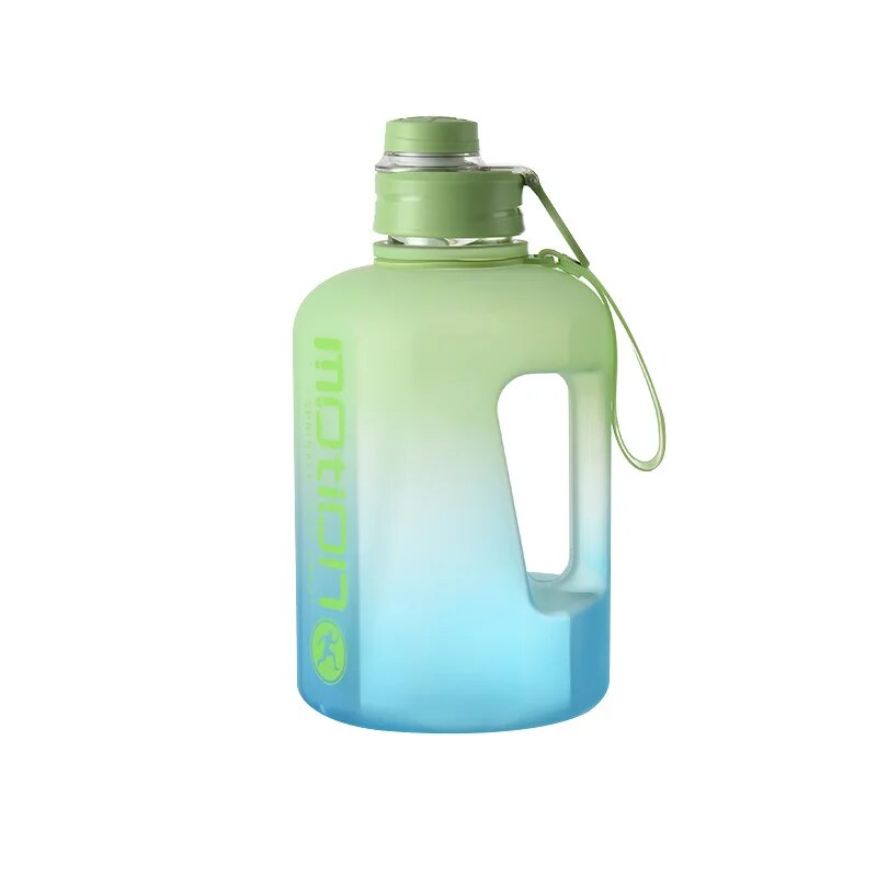 Premium 2.2L Large Capacity Sports Water Bottle – BPA-Free, Gradient Plastic, Portable Kettle with Straw, Leak-Proof, Ideal 