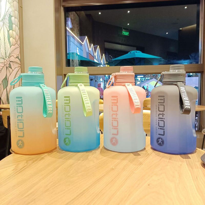 Premium 2.2L Large Capacity Sports Water Bottle – BPA-Free, Gradient Plastic, Portable Kettle with Straw, Leak-Proof, Ideal 