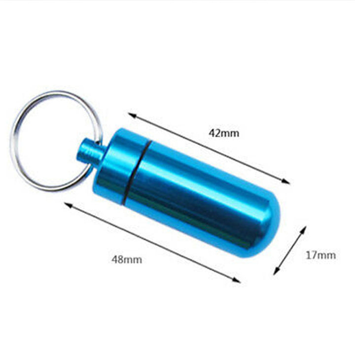 Premium Portable Waterproof Aluminum Pill Box – Compact Medicine Organizer for Tablets, Vitamins, Fish Oils, and Pills 