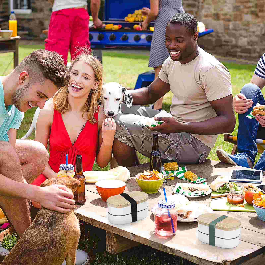 Premium Eco-Friendly Double-Layer Bento Lunch Box – Microwave Safe, 1L Capacity, Health Food Container for Meal Prep, BPA, 