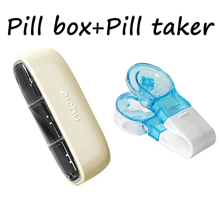 Premium Portable Pill Organizer – 3 Times A Day Medicine Box, Travel-Friendly, Compact Design with Waterproof Seal, Food