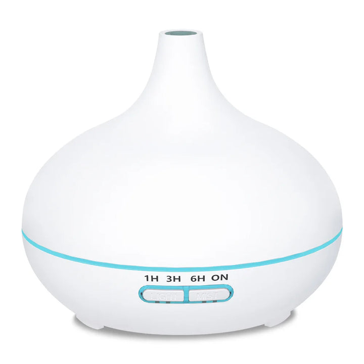 Premium 550ml Wood Grain USB Aroma Diffuser, Essential Oil Humidifier with 7 LED Colors & Remote Control