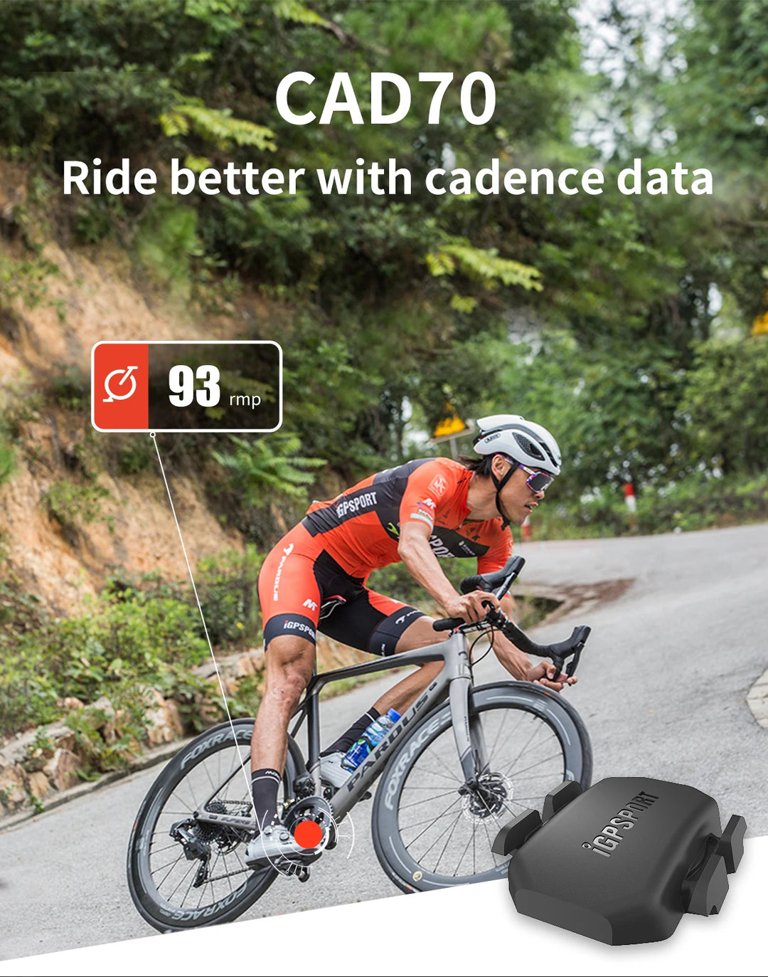 Premium Bike Speed & Cadence Sensor – Dual Mode, Heart Rate Monitor Compatibility for Garmin, BSC100S, BSC200, BSC300, 