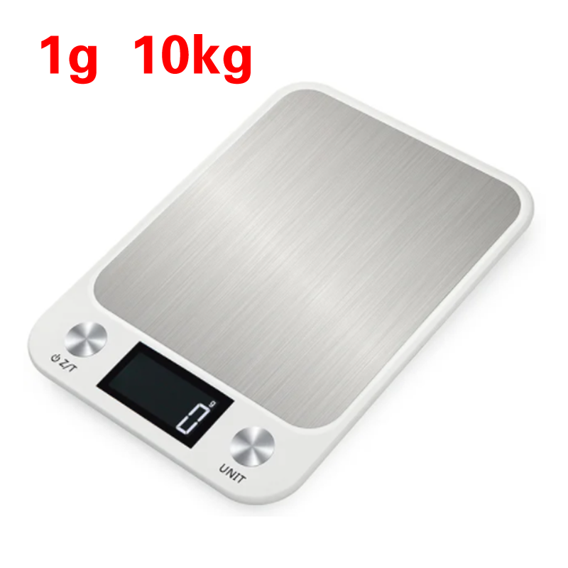 Premium Kitchen Scale 15Kg/1g – Stainless Steel Digital Food and Coffee Weighing Scale, LED Display, Battery-Powered, Multi-
